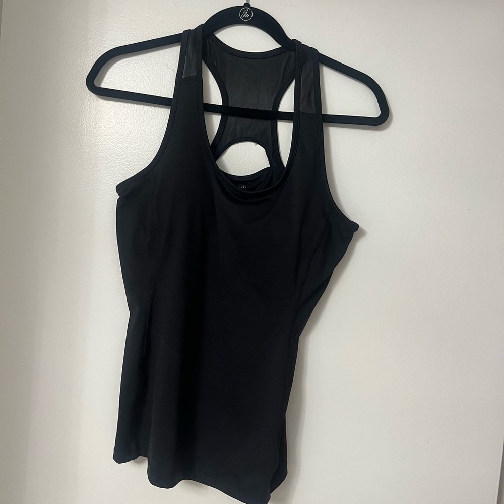 Keen Black Fitted Cut Out Tank Top